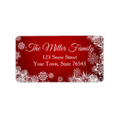 Label Rood kerstretouradres (Voorkant)