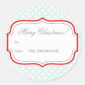  Label Rood Label Kerstcadeau Sticker (Voorkant)