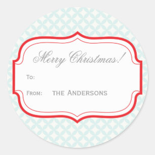  Label Rood Label Kerstcadeau Sticker