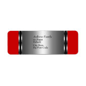 Label Rood & Zilver Eenvoudig (Voorkant)