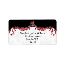 label rood zwart retouradres