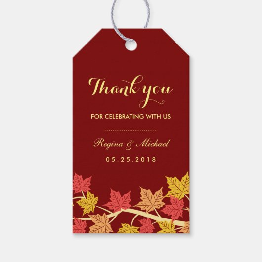 Label Roodbaarzen Naherfst Wedding Gift Cadeaulabel (Voorkant)