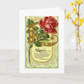  label- Roos Denken aan jou Wenskaart Kaart (Gele Bloem)