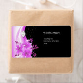 Label Roze Zwart Bloemendiamant Sieradres (Insitu)