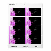 Label Roze Zwart Bloemendiamant Sieradres (Full Sheet)