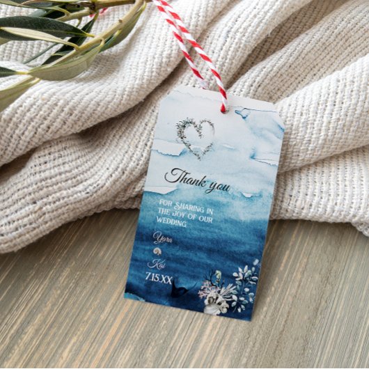 Label Rustige Ocean Wedding Gift Cadeaulabel