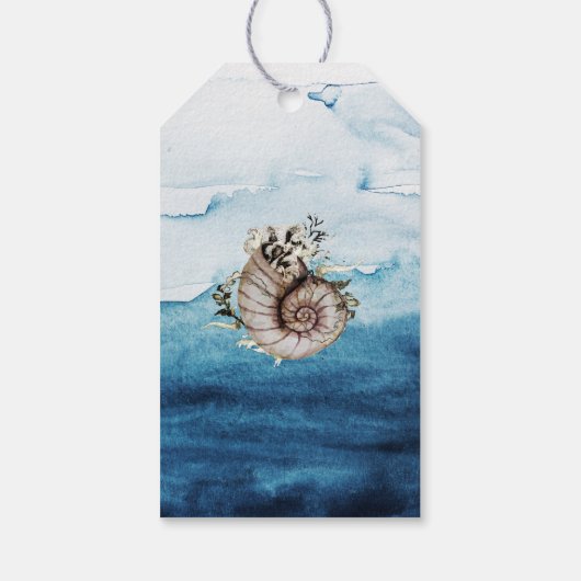 Label Rustige Ocean Wedding Gift Cadeaulabel (Achterkant)