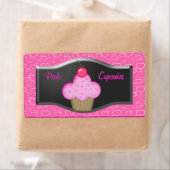 Label Schattige Roze Cupcakes Labels (Insitu)