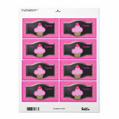 Label Schattige Roze Cupcakes Labels (Full Sheet)