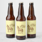 Label Sets with motivational text and horse Bier Etiket (Flessen)