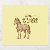 Label Sets with motivational text and horse Bier Etiket (Enkel label)