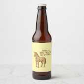 Label Sets with motivational text and horse Bier Etiket (Voorkant)