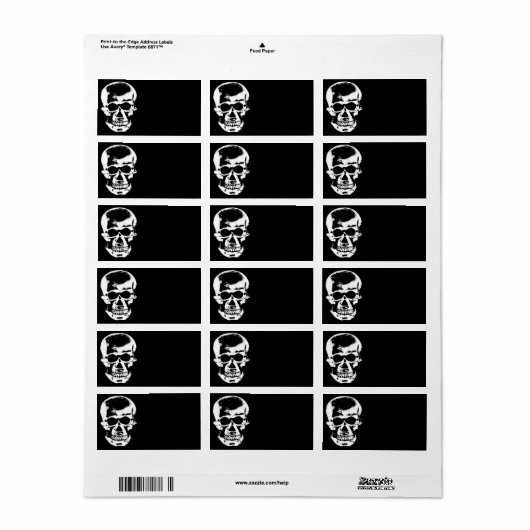 Label Skull-adres (Full Sheet)