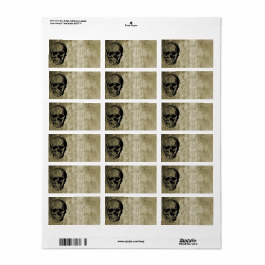 Label Skull-adres (Full Sheet)