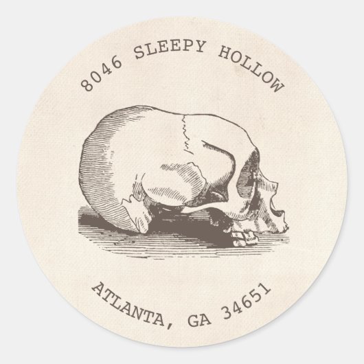  label Skull Halloween Return-adres (Voorkant)