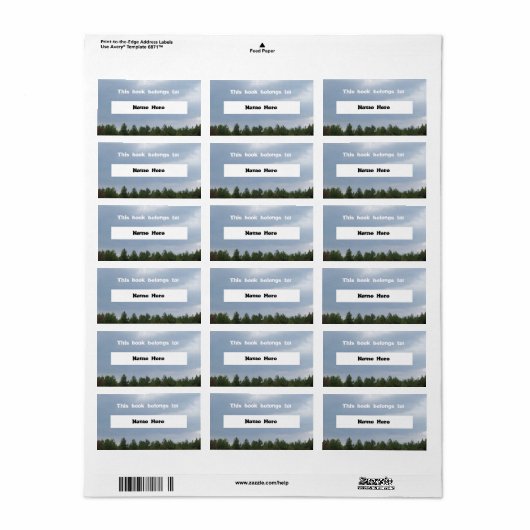 Label Sky and Clouds Book (Full Sheet)