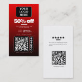 Label sociale mediaprijs/verkooppromotiekaart (Voorkant / Achterkant)