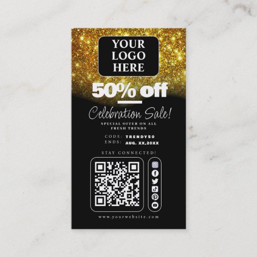 Label sociale mediaprijs/verkooppromotiekaart (Voorkant)