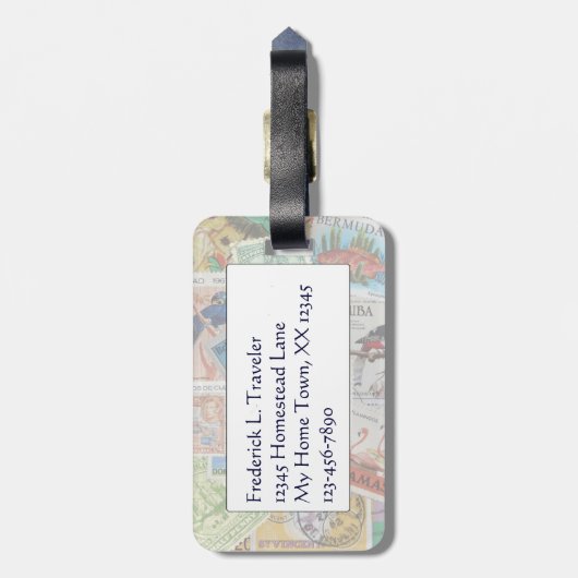  Label Stamps Bag Bagagelabel (Achterkant verticaal)