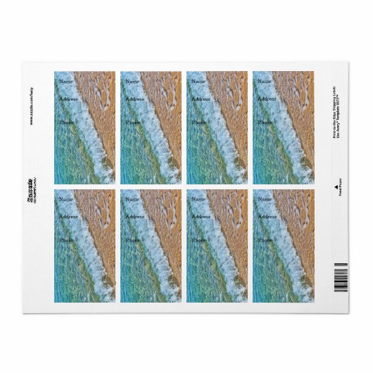 Label strandvakanties (Full Sheet)
