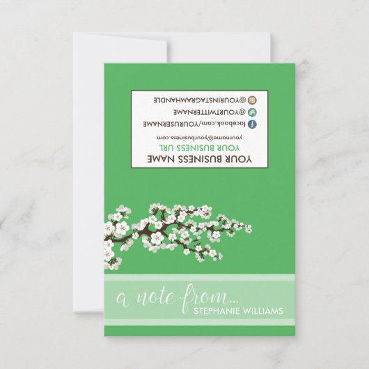 LABEL Stylist Cherry Blossom Notecards (appel) Notitiekaartje (Voorkant)
