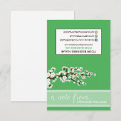 LABEL Stylist Cherry Blossom Notecards (appel) Notitiekaartje (Voorkant / Achterkant)