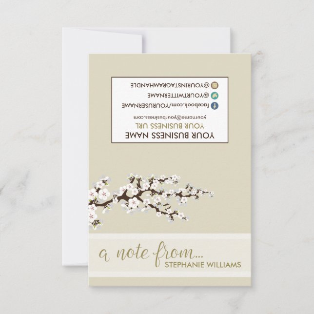 LABEL Stylist Cherry Blossom Notecards (parels) (Voorkant)