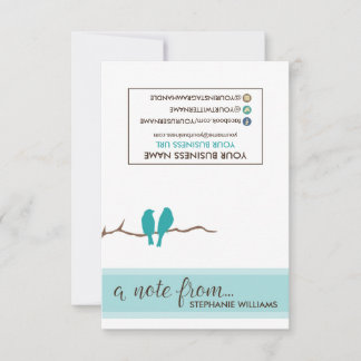 LABEL Stylist Little Birdies Notecards (blauwgroen Notitiekaartje