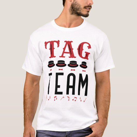 Label Team Singer Barbershop Kwartet T-shirt (Voorkant)