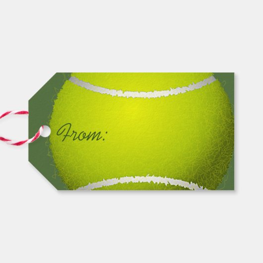 Label Tennis Ball Design Gift Cadeaulabel (Achterkant Horizontaal)