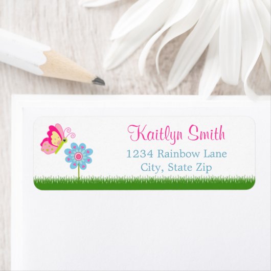 Label terugzendadres Butterfly (Insitu)