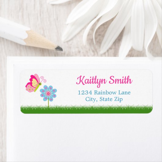 Label terugzendadres Butterfly (Insitu)