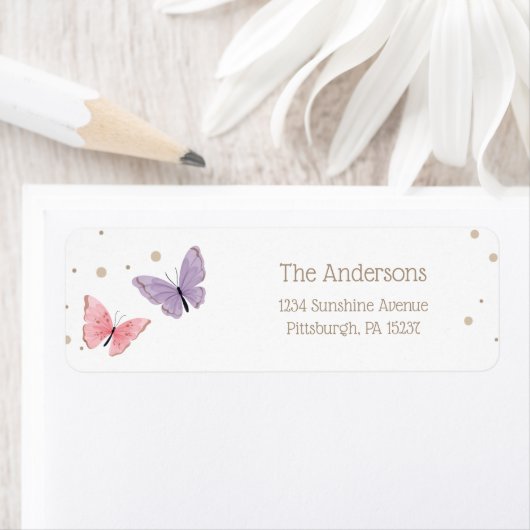 Label terugzendadres Butterfly (Insitu)