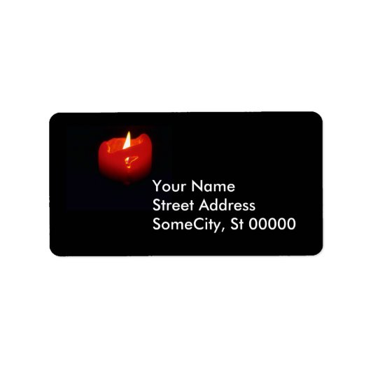 Label - terugzending - Rode kaars (Voorkant)