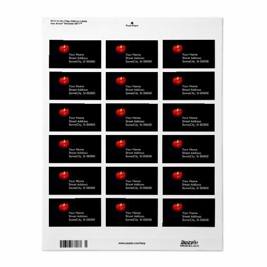 Label - terugzending - Rode kaars (Full Sheet)