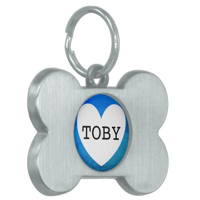 ❤️ label    TOBY pet door dalDesignNZ Huisdieren Naamplaatje (Voorkant Links)