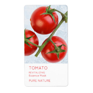 Label tomatengezichts masker
