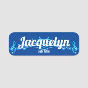 Label Treble Clef and Personal Music Name Tag
