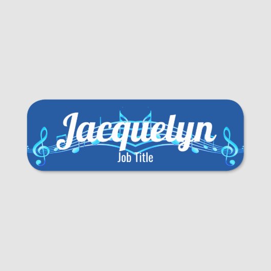 Label Treble Clef and Personal Music Name Tag (Voorkant)