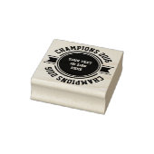 label + uw gekromde en vaste tekst of teken rubberstempel (Stempel)