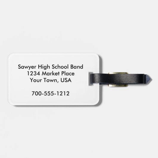 Label uw muziekinstrumenten bagagelabel (Achterkant horizontaal)