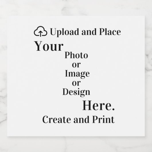 Label uw ontwerp of foto uploaden sparkling wijnetiket (Enkel label)