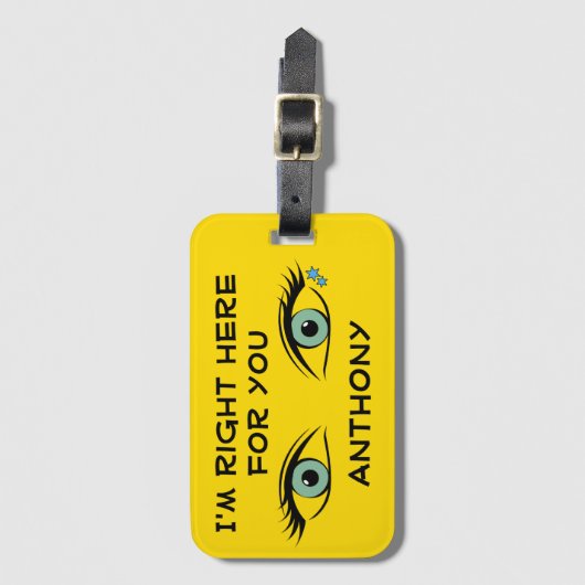 Label uw tas met stevig blauwe ogen Star-Tattoos Bagagelabel (Voorkant (verticaal))