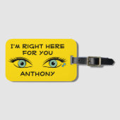 Label uw tas met stevig blauwe ogen Star-Tattoos Bagagelabel (Voorkant (horizontaal))