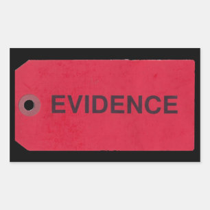 Label van bewijsmateriaal Rechthoekige stickers