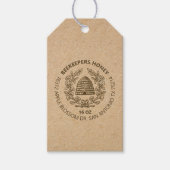 Label van  bijenbijenkast cadeaulabel (Voorkant)