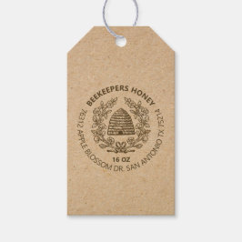 Label van  bijenbijenkast cadeaulabel