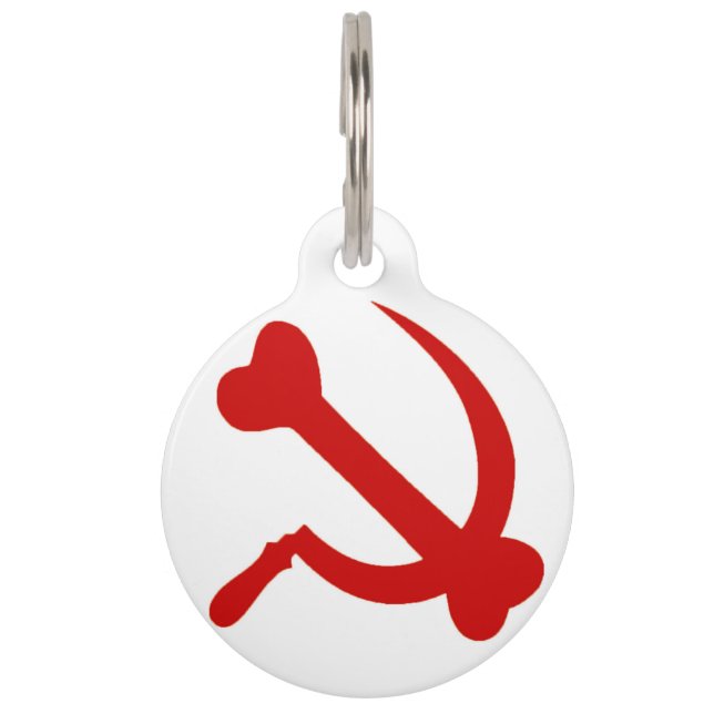 Label van bonen en sikkelhonden huisdierpenning (Voorkant)