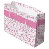 Label van cadeau 95 Willekeurig nummer roze Groot Cadeauzakje (Achterkant Gekanteld)