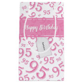 Label van cadeau 95 Willekeurig nummer roze Klein Cadeauzakje (Voorkant)